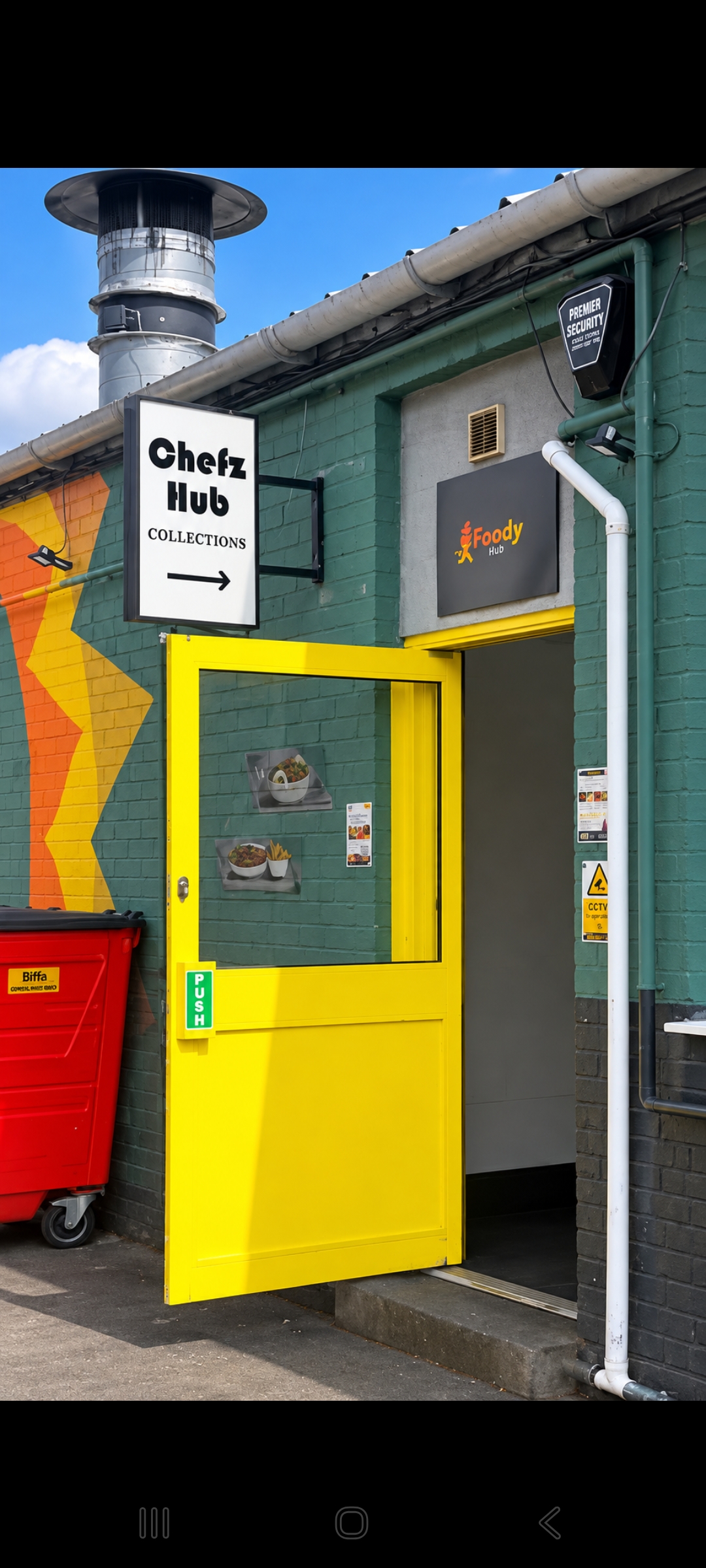 Foody Kitchenz Luton Chefz Hub Collections entrance