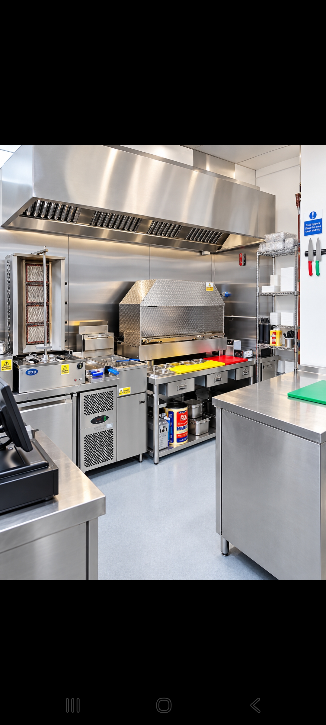 Foody Kitchenz fitted stainless steel commercial kitchen