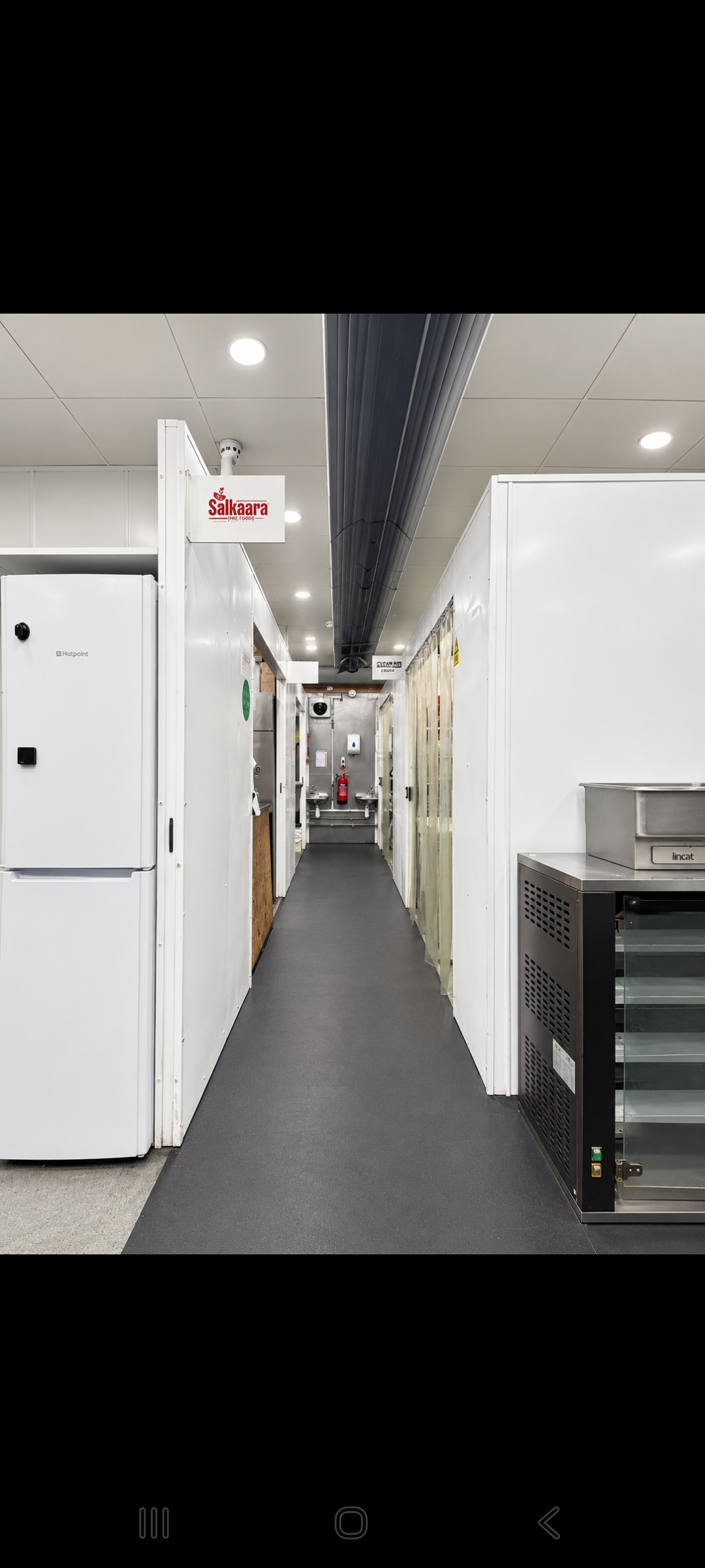 Foody Kitchenz internal commercial kitchen corridor